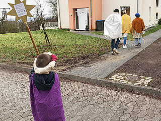 Aktion Dreikönigssingen im Haus auf dem Wehrborn